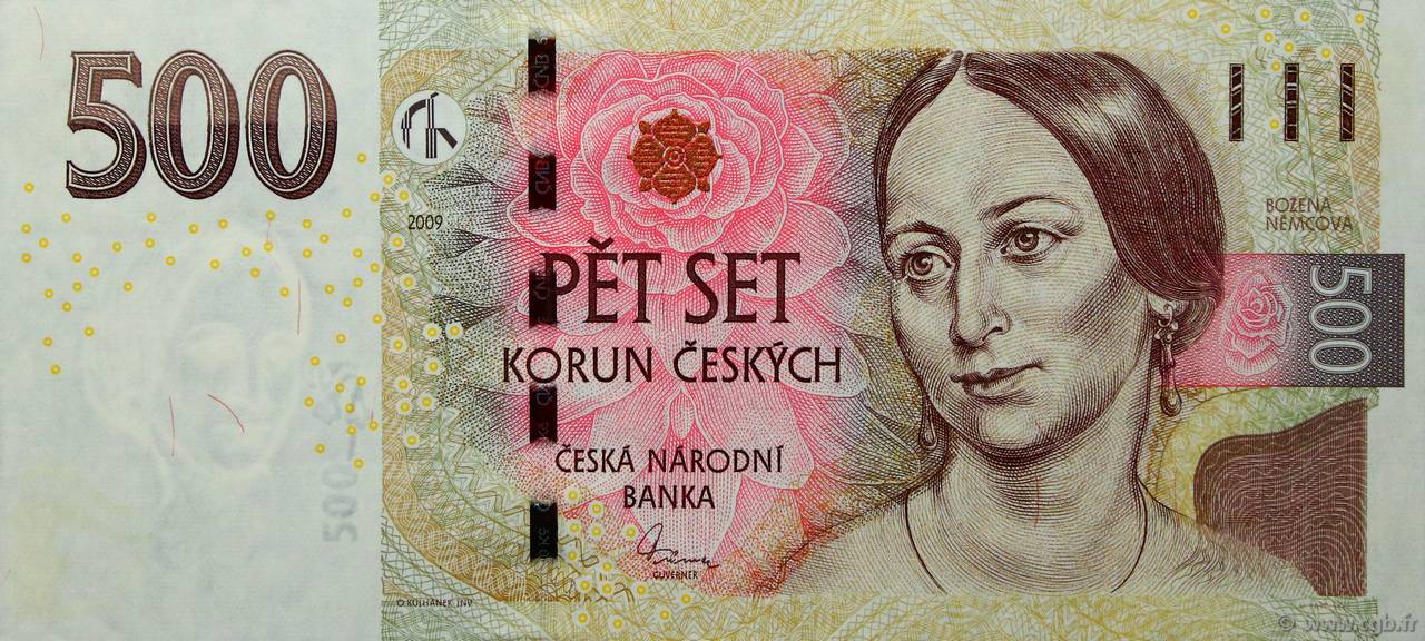 500 Korun CZECH REPUBLIC  2009 P.24 UNC