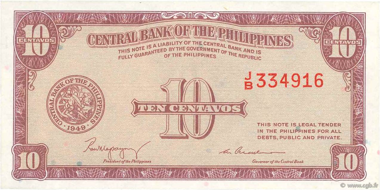 10 Centavos PHILIPPINES  1949 P.128 NEUF