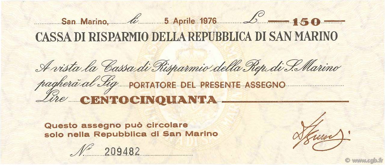 150 Lire SAN MARINO  1976 PS.101 FDC
