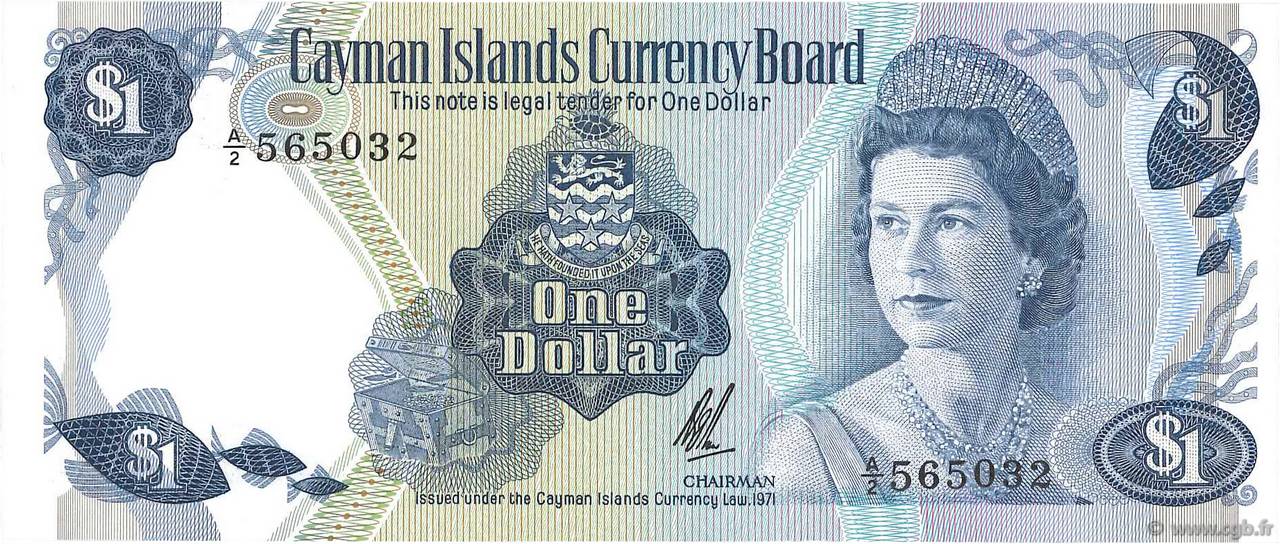 1 Dollar ÎLES CAIMANS 1972 P.01b NEUF