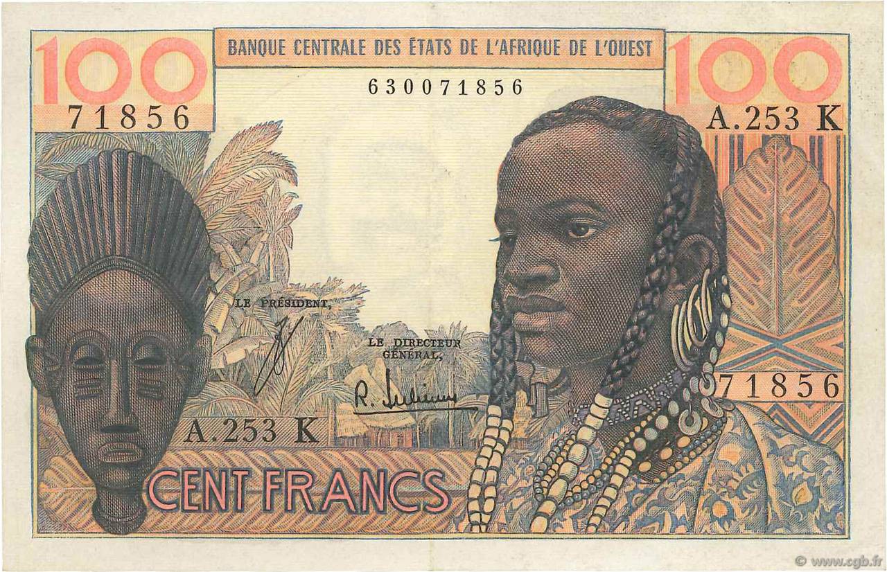 100 Francs WEST AFRICAN STATES  1965 P.701Kf XF