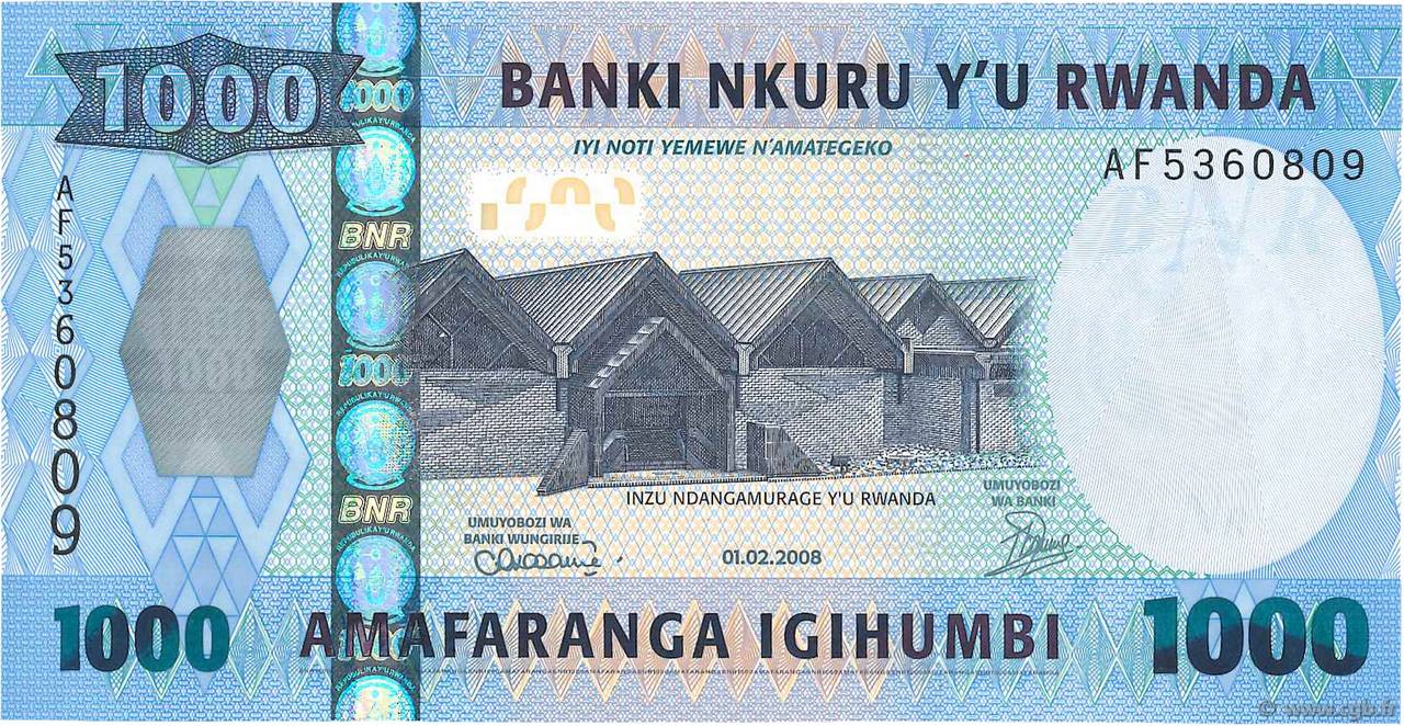 1000 Francs RWANDA 2008 P.35 NEUF