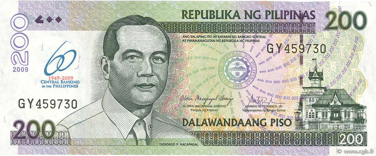 200 Piso Commémoratif PHILIPPINES  2009 P.203 UNC