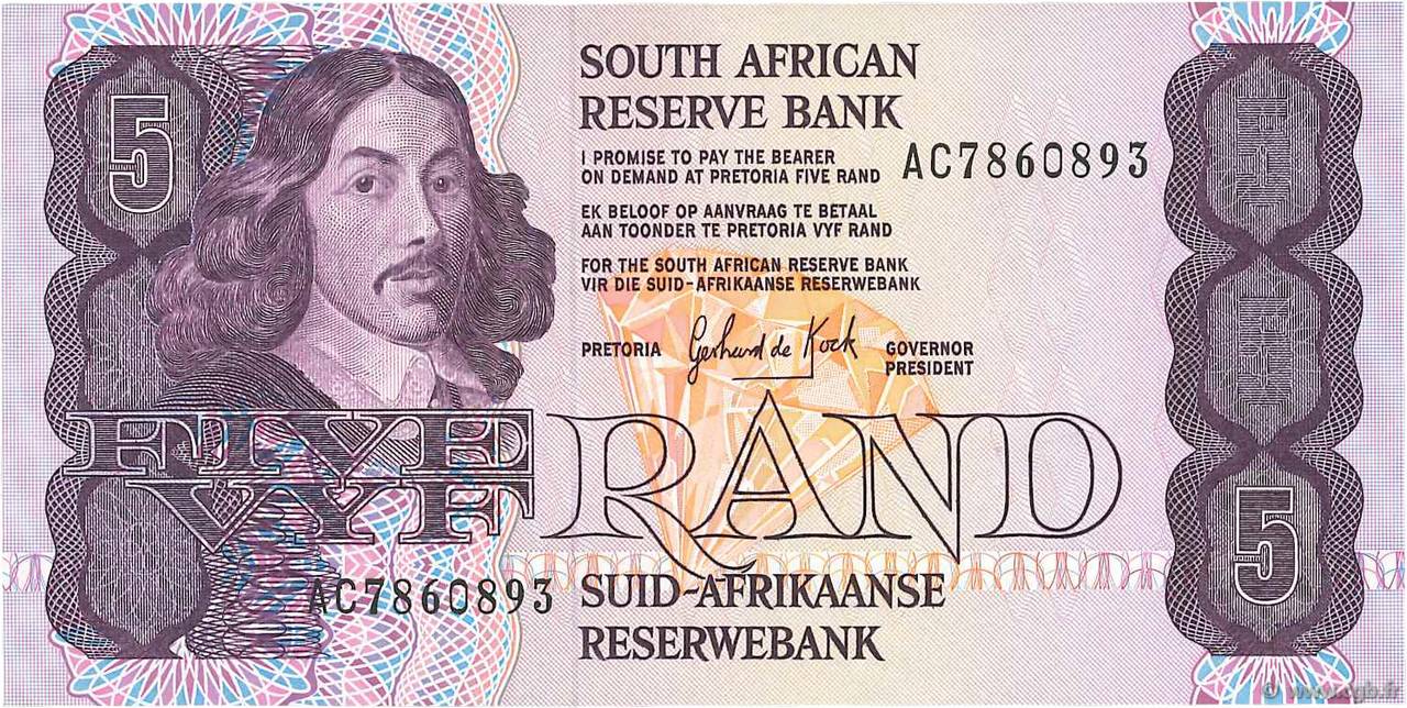 5 Rand SUDÁFRICA  1990 P.119d SC
