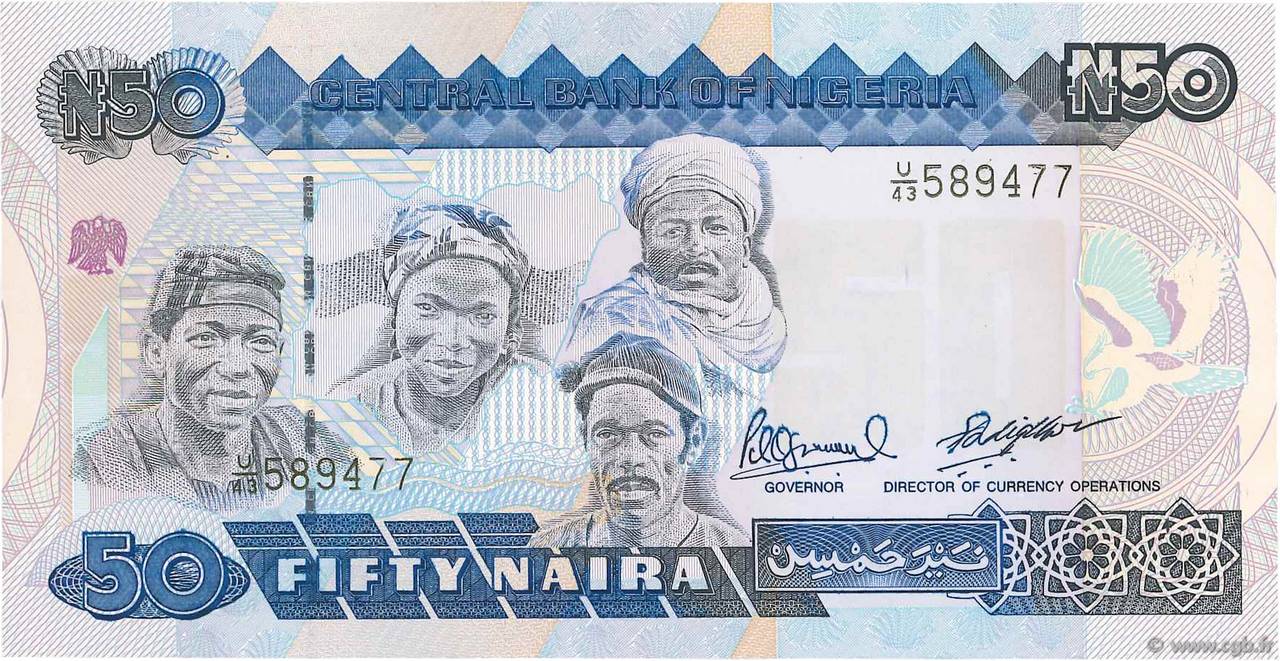 50 Naira NIGERIA  1984 P.27c UNC