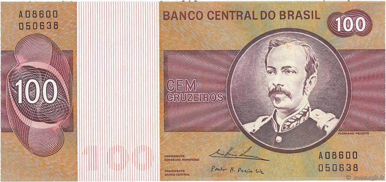 100 Cruzeiros BRAZIL  1974 P.195Aa AU