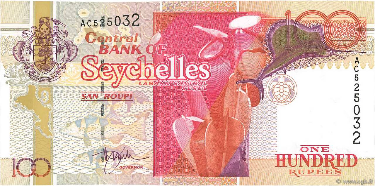 100 Rupees SEYCHELLES 2001 P.40 UNC