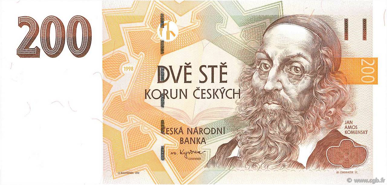 200 Korun RÉPUBLIQUE TCHÈQUE 1998 P.19 NEUF