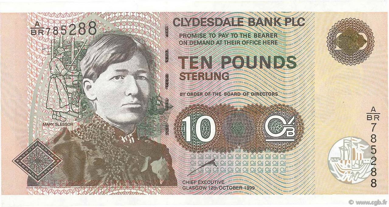 10 Pounds SCOTLAND 1999 P.226b UNC