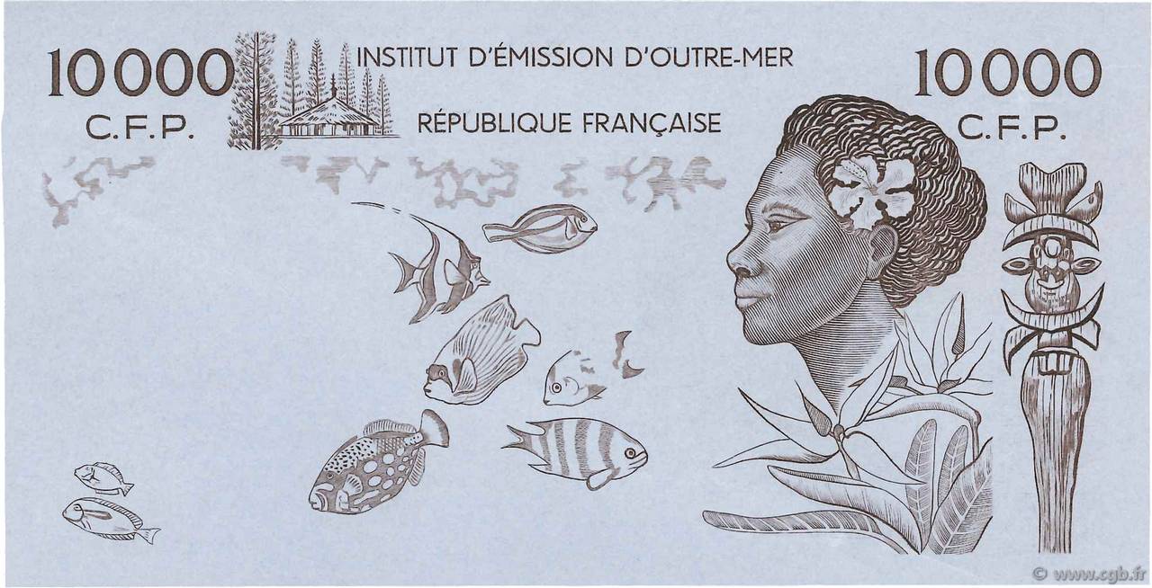 10000 Francs Épreuve POLYNÉSIE, TERRITOIRES D OUTRE MER  1985 P.04- SPL