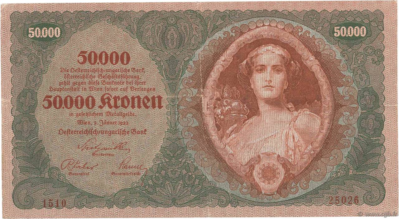 50000 Kronen AUTRICHE 1922 P.080 TTB