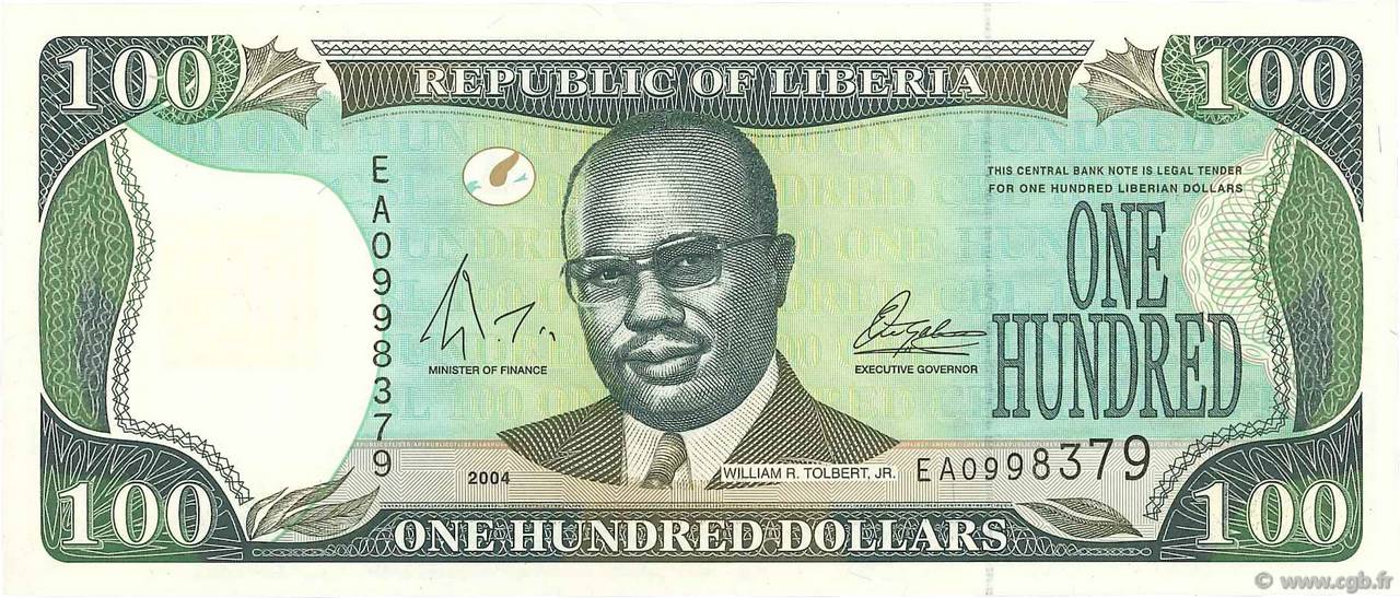 100 Dollars LIBERIA  2004 P.30b UNC-