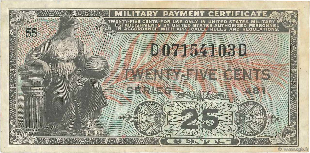25 Cents STATI UNITI D AMERICA  1951 P.M024 BB