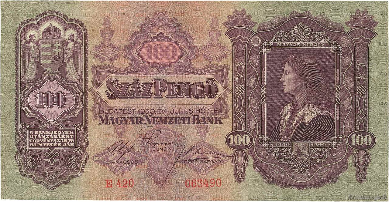 100 Pengö HONGRIE  1930 P.098 pr.NEUF