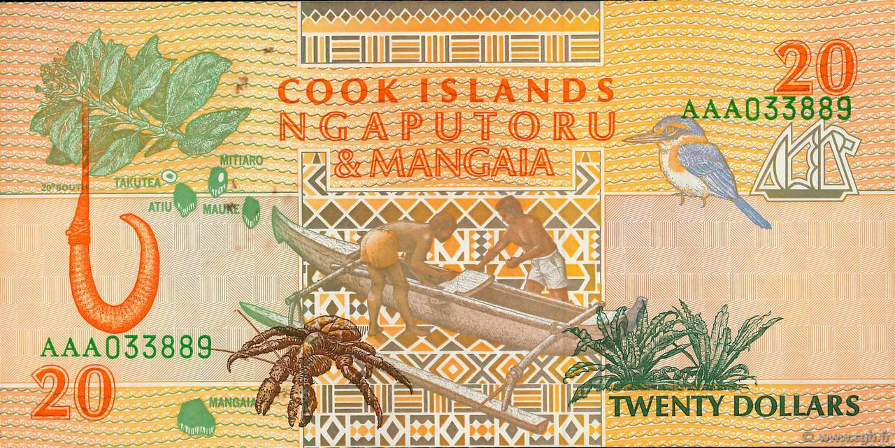 20 Dollars ÎLES COOK 1992 P.09a SPL