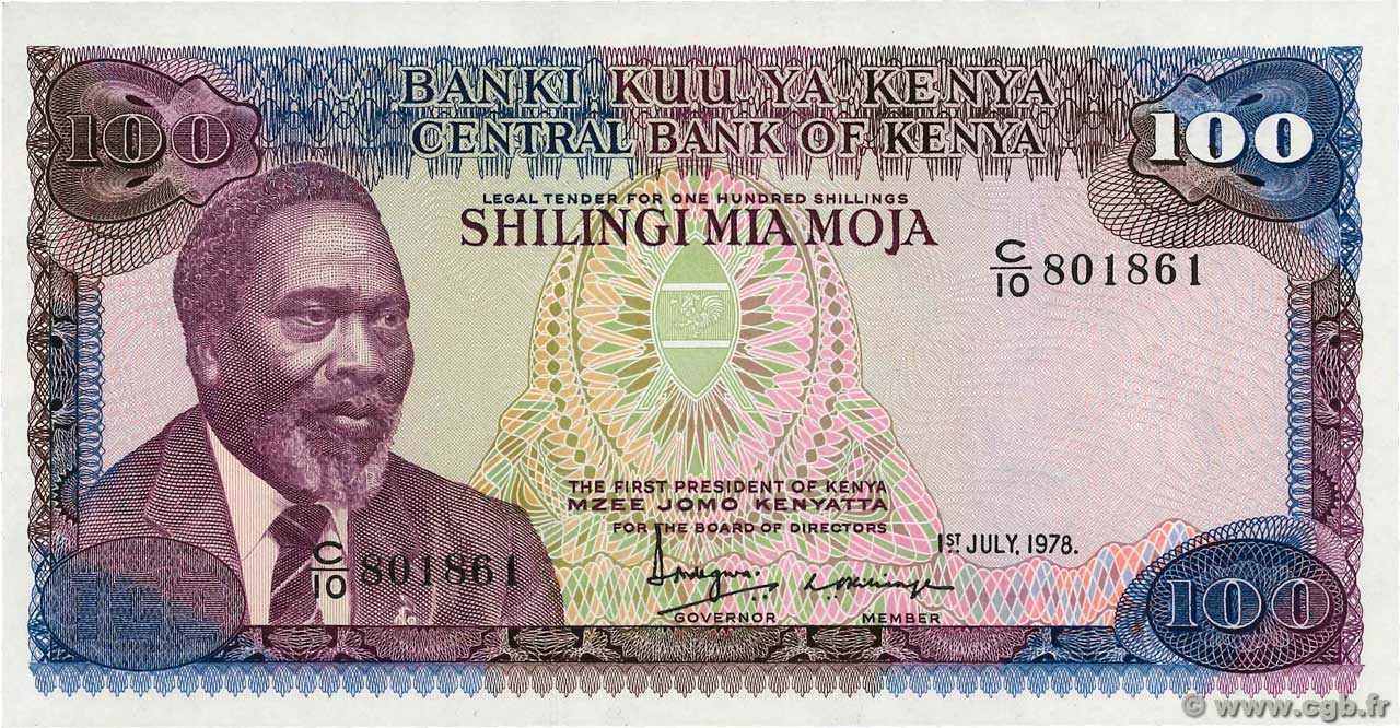 100 Shillings KENYA  1978 P.18 UNC-
