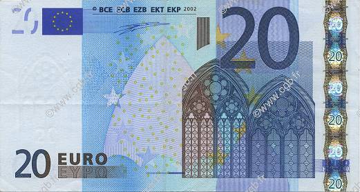 20 Euro Fauté EUROPE  2002 €.120.11 SUP