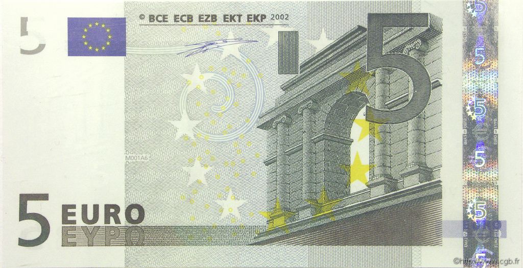 5 Euro Petit numéro EUROPE  2002 €.100.10 NEUF