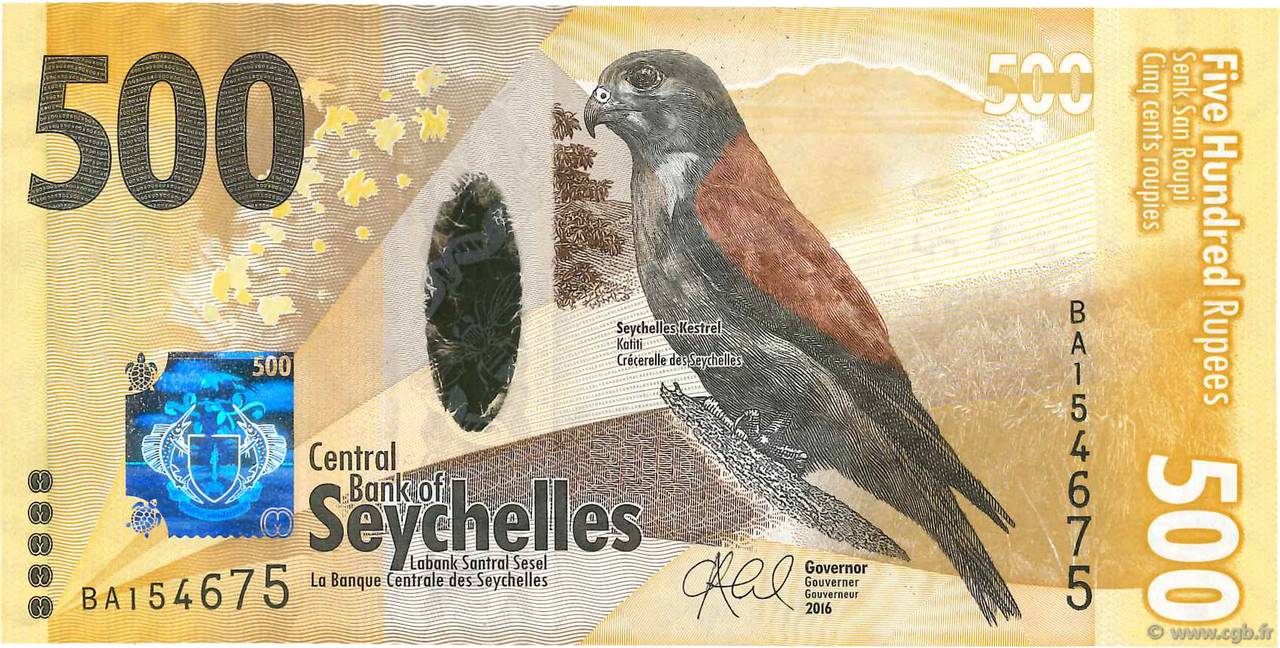 500 Rupees SEYCHELLES 2016 P.51 NEUF