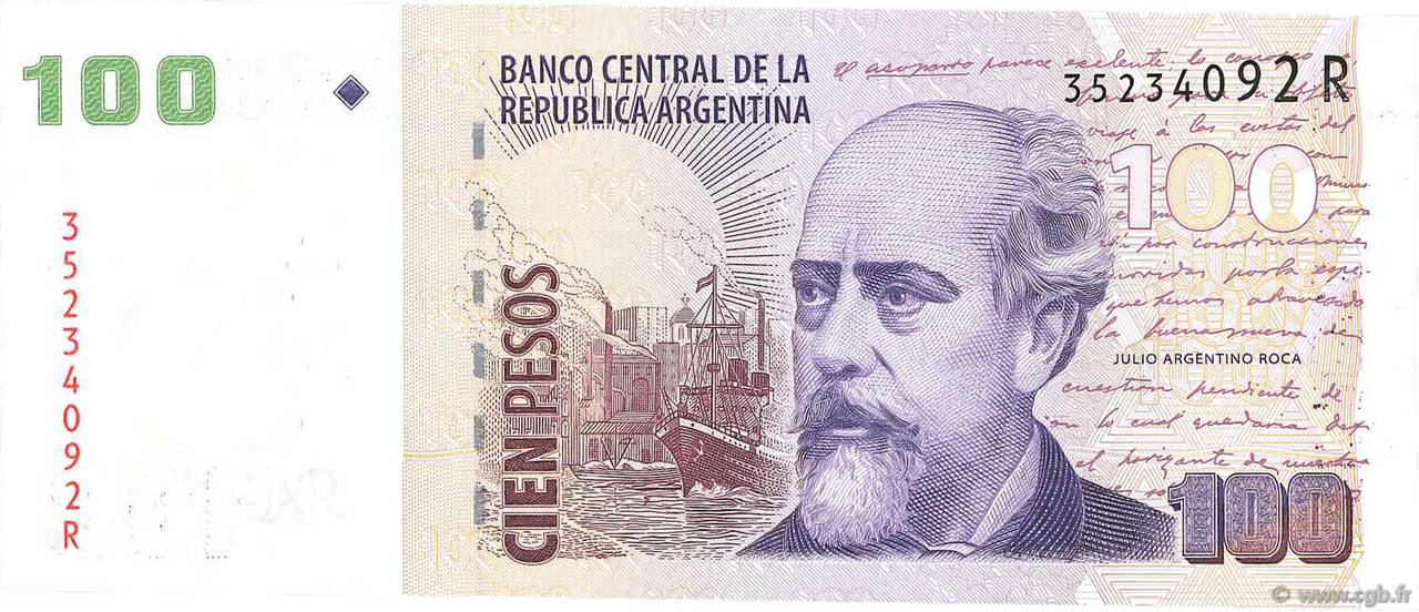 100 Pesos ARGENTINE 2012 P.357 NEUF