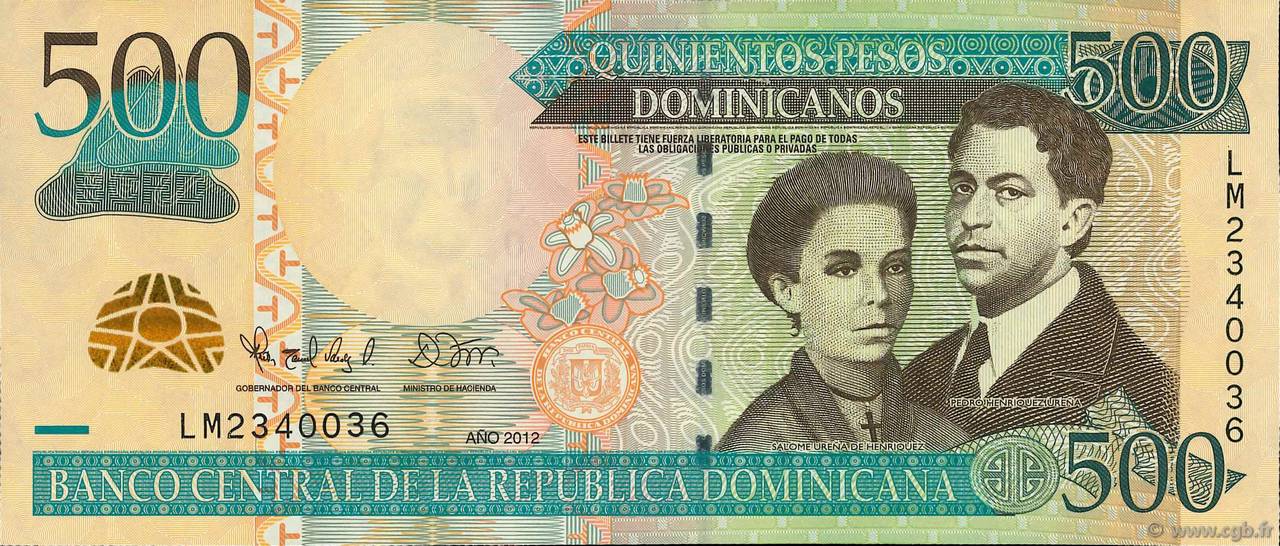 500 Pesos Dominicanos RÉPUBLIQUE DOMINICAINE 2012 P.186c NEUF