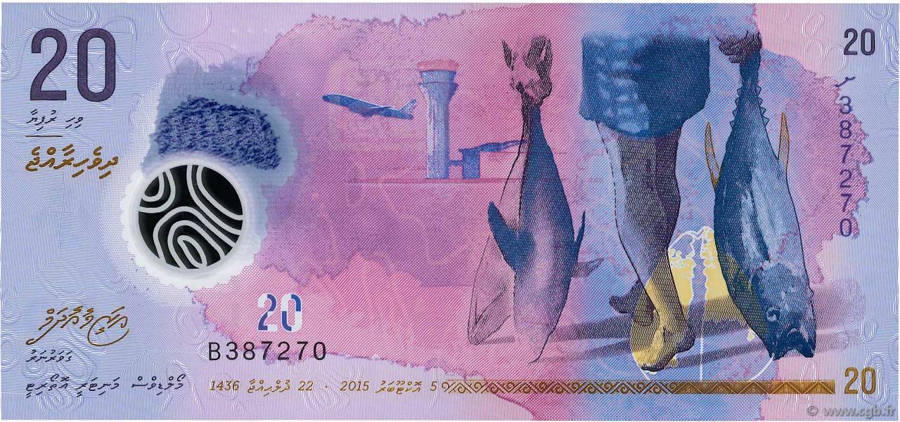 20 Rufiyaa MALDIVES 2015 P.27 NEUF