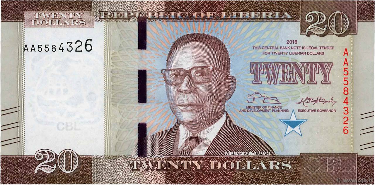 20 Dollars LIBERIA 2016 P.33 NEUF