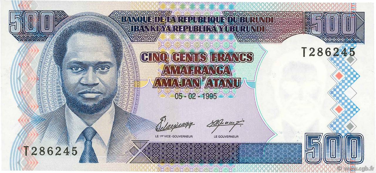 500 Francs BURUNDI 1995 P.37A NEUF