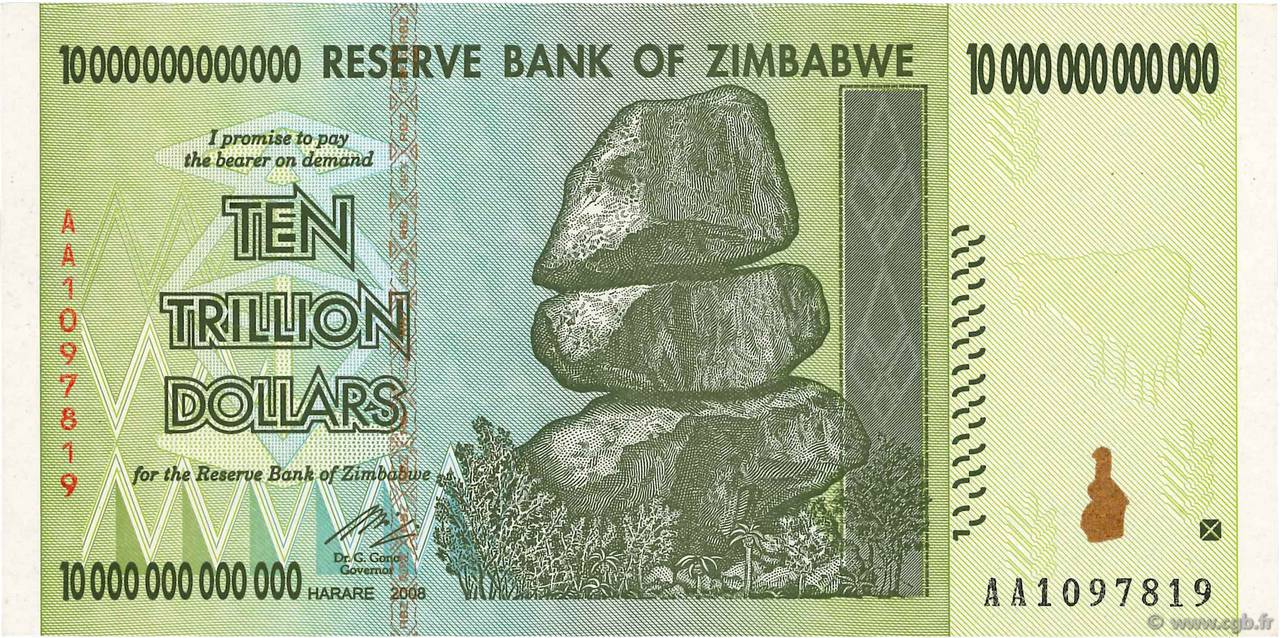 10 Trillions Dollars ZIMBABWE  2008 P.88 pr.NEUF