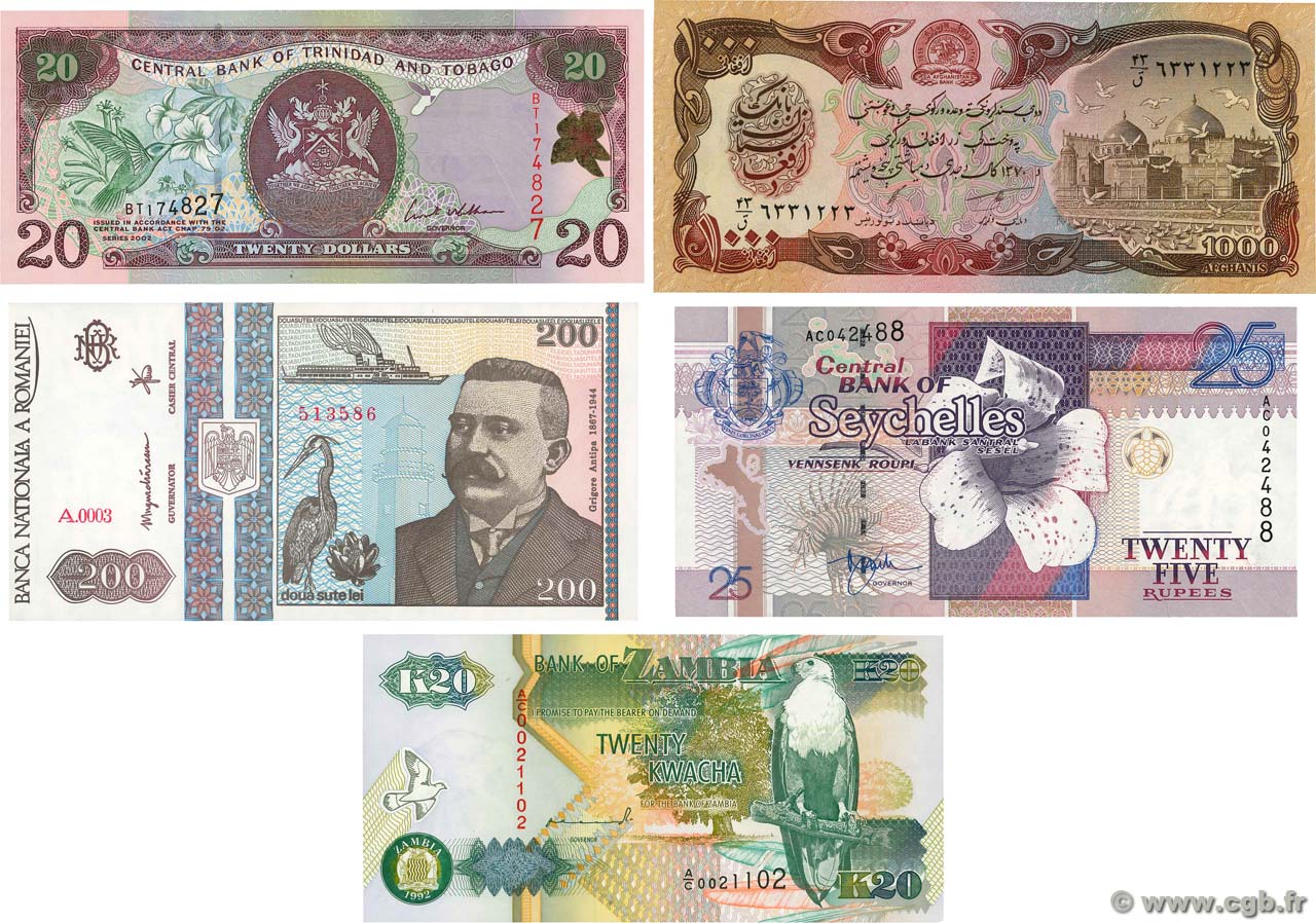 Lot de 5 billets LOTS 1991 P.LOT UNC