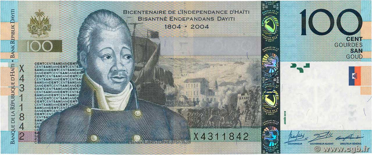 100 Gourdes HAÏTI 2016 P.275f UNC