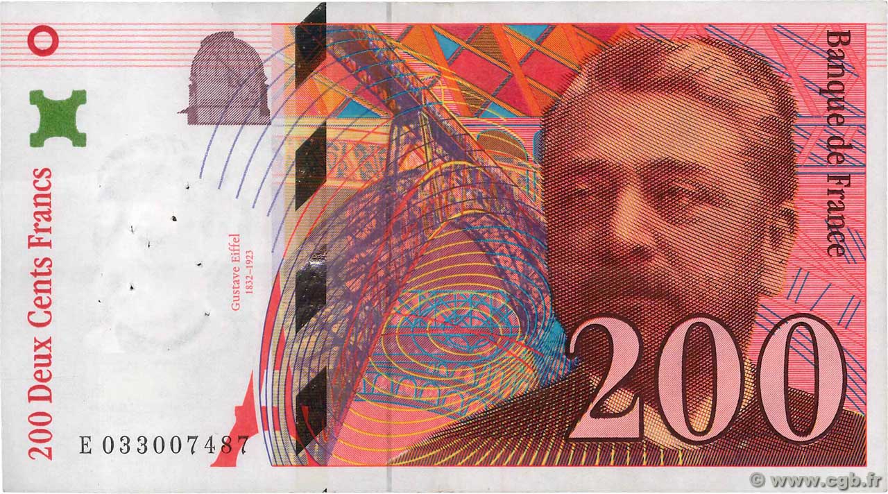 200 Francs EIFFEL FRANCE 1996 F.75.02 TTB