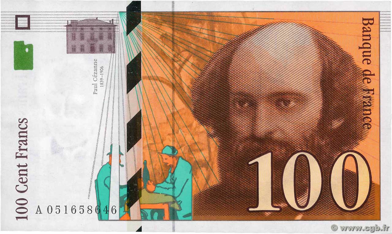 100 Francs CÉZANNE FRANCE 1998 F.74.02 SUP+