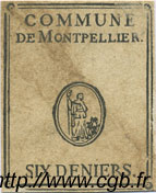 6 Deniers FRANCE régionalisme et divers Montpellier 1792 Kc.34.125 TTB