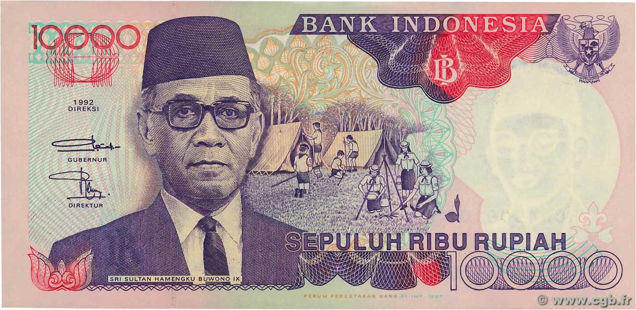 10000 Rupiah INDONÉSIE  1997 P.131f pr.NEUF