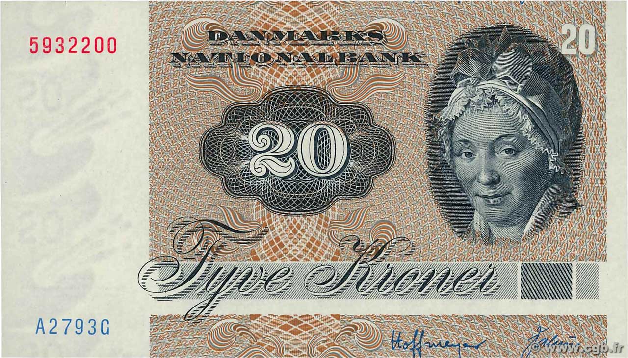 20 Kroner DANEMARK  1979 P.049a pr.NEUF