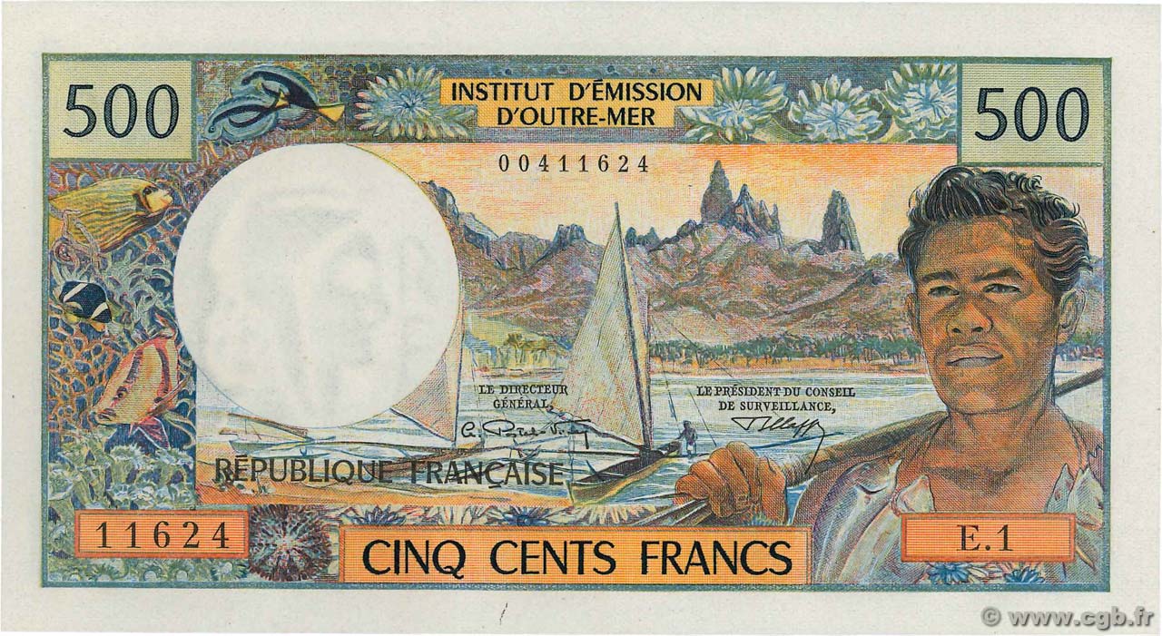 500 Francs TAHITI  1970 P.25a NEUF