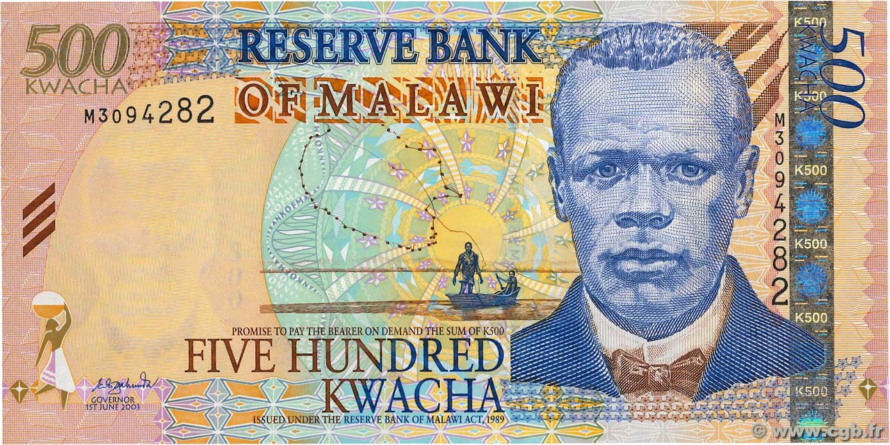 500 Kwacha MALAWI  2003 P.48A NEUF