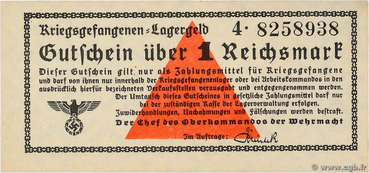 1 Reichsmark DEUTSCHLAND  1939 R.518 fST