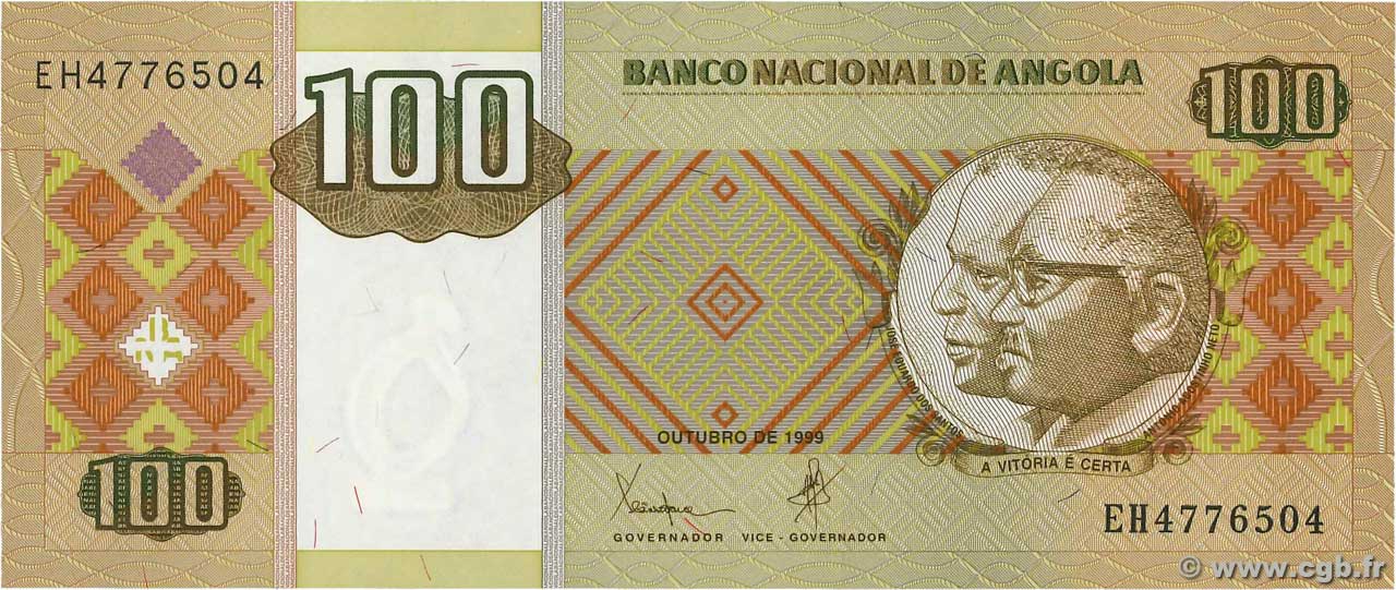 100 Kwanzas ANGOLA 1999 P.147 UNC