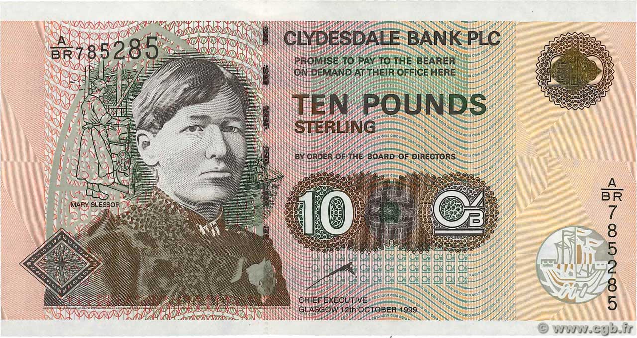 10 Pounds SCOTLAND 1999 P.226b UNC