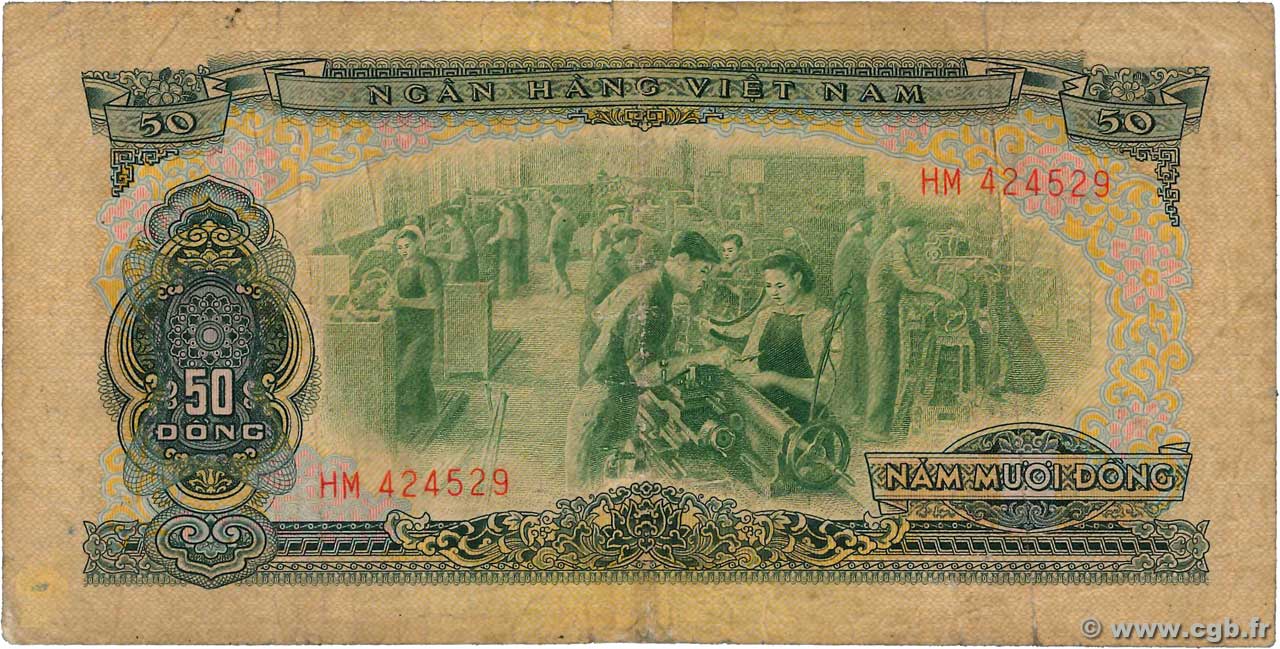 50 Dong SOUTH VIETNAM 1966 P.44a F