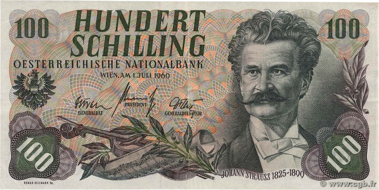100 Schilling AUTRICHE 1960 P.138a TTB
