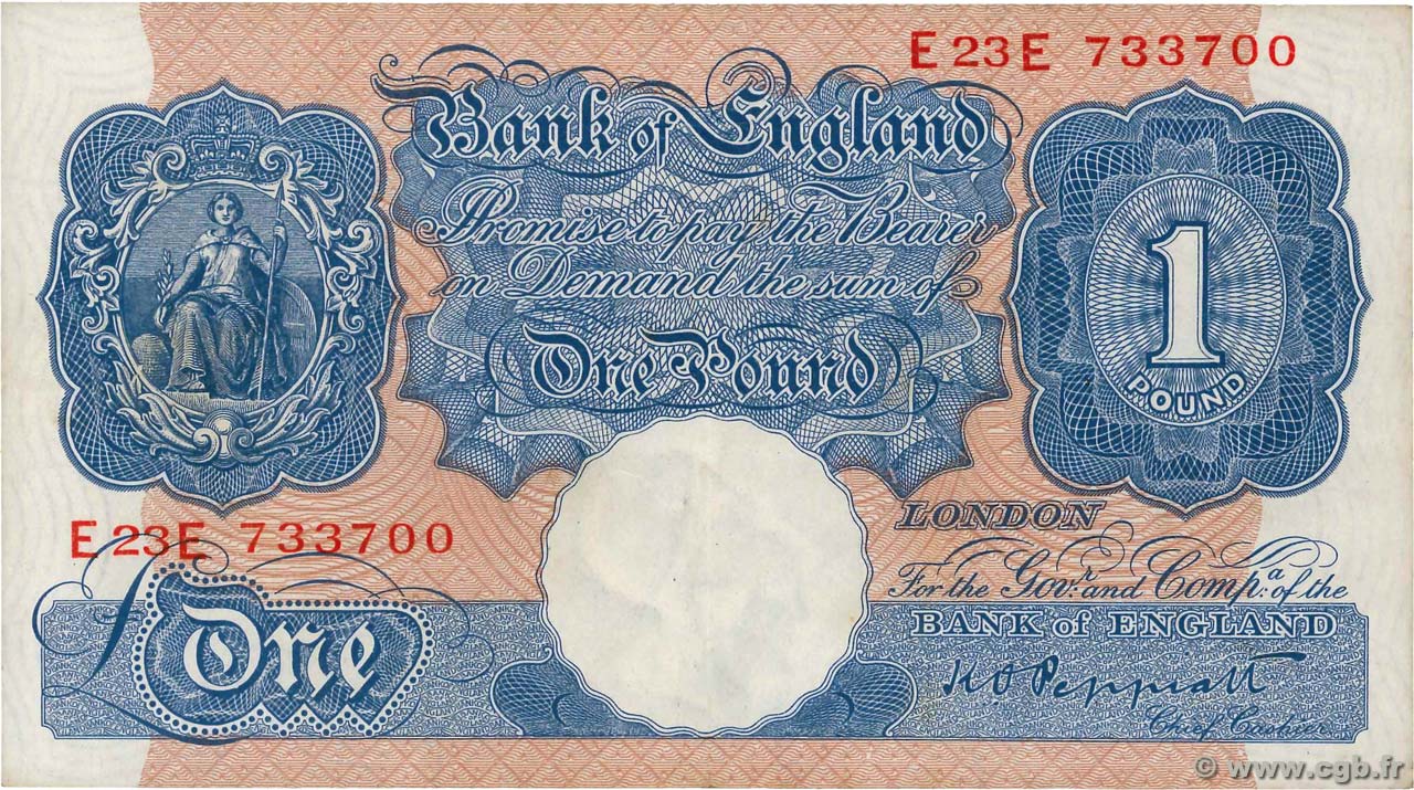 1 Pound ENGLAND 1940 P.367a XF