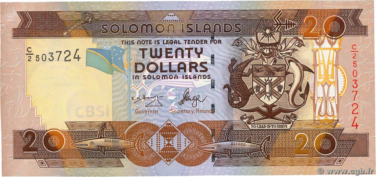 20 Dollars SOLOMON ISLANDS 2004 P.28a UNC