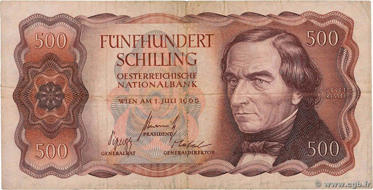 500 Schilling AUTRICHE 1965 P.139a TB