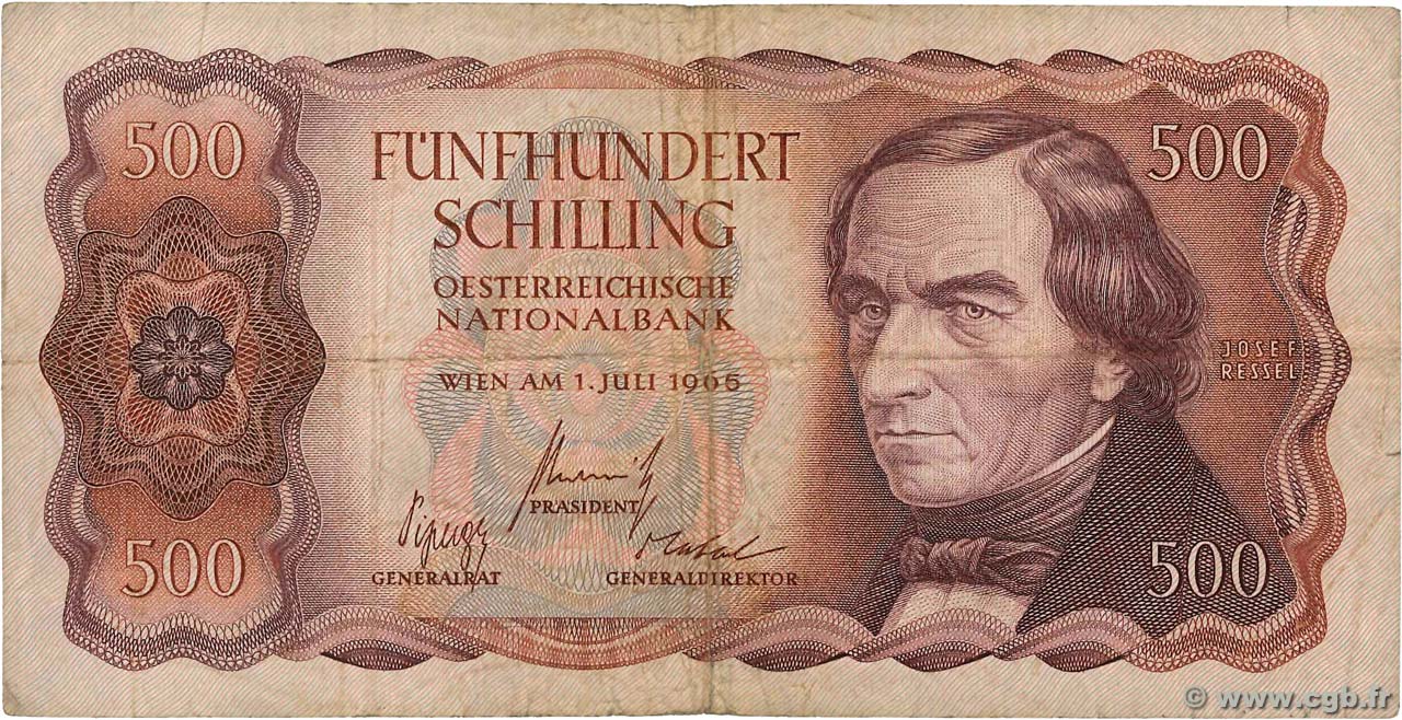 500 Schilling AUTRICHE 1965 P.139a TB