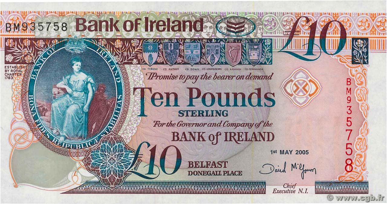 10 Pounds NORTHERN IRELAND  2005 P.079Ab UNC