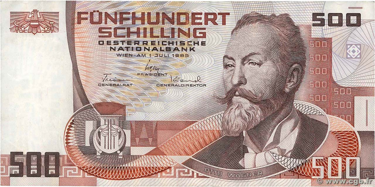 500 Schilling AUTRICHE 1985 P.151 TTB