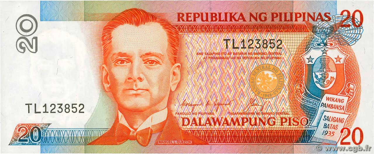 20 Pesos PHILIPPINES 1986 P.170c NEUF